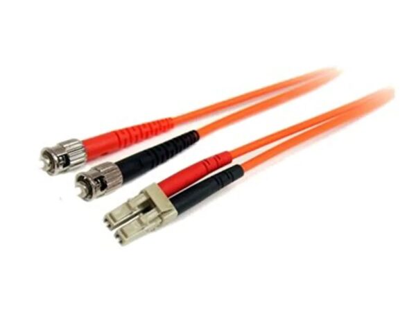 StarTech.com 1m Fiber Optic Cable – Multimode Duplex 62.5/125 – LSZH – LC/ST – OM1 – LC to ST Fiber Patch Cable (FIBLCST1)