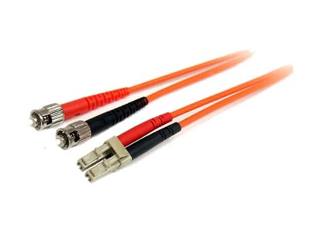 StarTech.com 1m Fiber Optic Cable – Multimode Duplex 62.5/125 – LSZH – LC/ST – OM1 – LC to ST Fiber Patch Cable (FIBLCST1)
