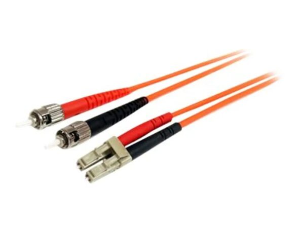 StarTech.com 2m Fiber Optic Cable – Multimode Duplex 62.5/125 – LSZH – LC/ST – OM1 – LC to ST Fiber Patch Cable (FIBLCST2)