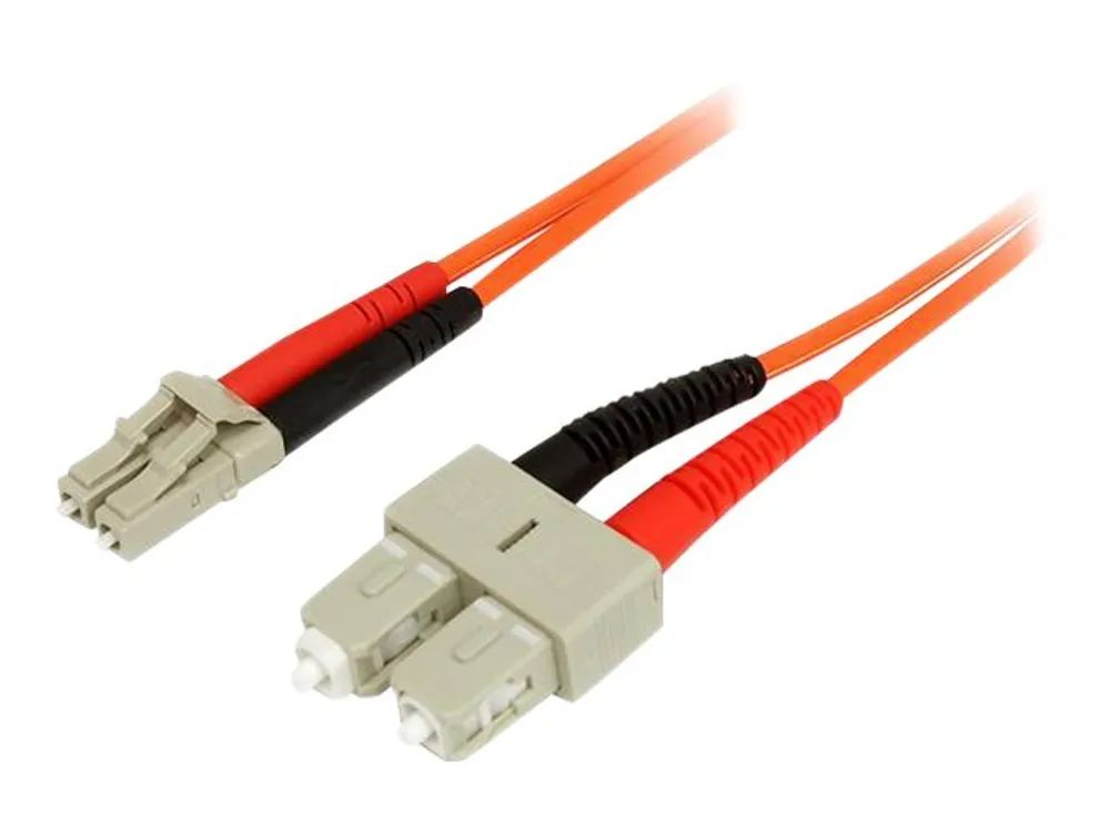 StarTech.com 1m Fiber Optic Cable – Multimode Duplex 50/125 – LSZH – LC/SC – OM2 – LC to SC Fiber Patch Cable (50FIBLCSC1)