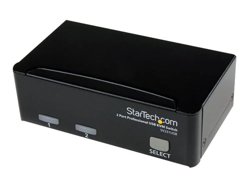 StarTech.com 2 Port VGA USB KVM Switch – VGA KVM Umschalter inkl. Kabel