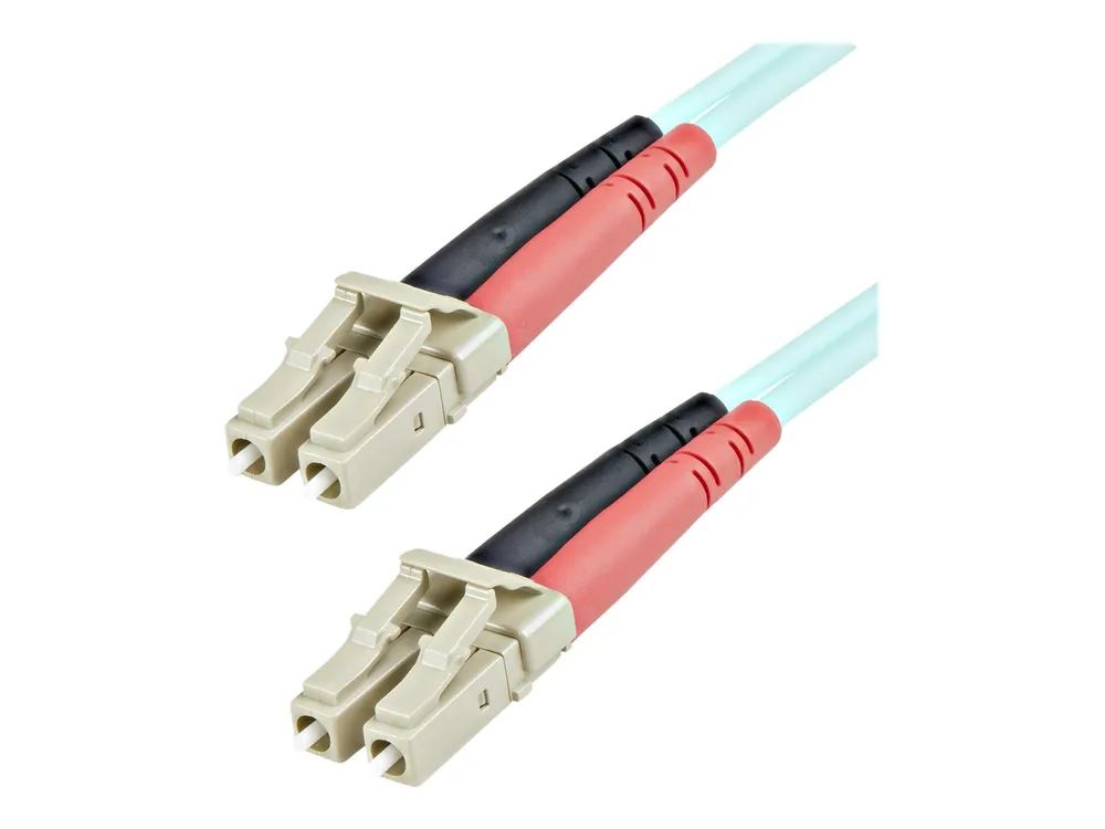 StarTech.com 1m (3ft) LC/UPC to LC/UPC OM3 Multimode Fiber Optic Cable, Full Duplex 50/125Âµm Zipcord Fiber Cable, 100G Networks, LOMMF/VCSEL