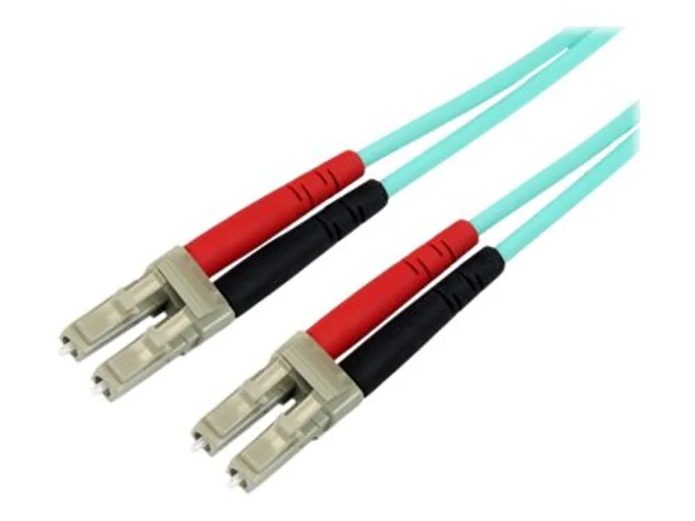 StarTech.com 2m Fiber Optic Cable – 10 Gb Aqua – Multimode Duplex 50/125 – LSZH – LC/LC – OM3 – LC to LC Fiber Patch Cable – Patch – Kabel – LC Multi – Mode (M)