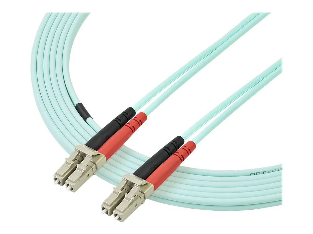 StarTech.com 5m Fiber Optic Cable – 10 Gb Aqua – Multimode Duplex 50/125 – LSZH – LC/LC – OM3 – LC to LC Fiber Patch Cable – Patch – Kabel – LC Multi – Mode (M)