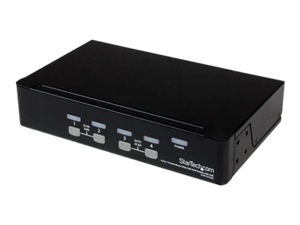 StarTech.com 4 – Port USB KVM Swith with OSD – TAA Compliant – 1U Rack Mountable VGA KVM Switch (SV431DUSBU)