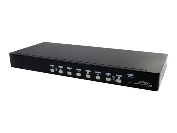 StarTech.com 8 Port Rackmount USB VGA KVM Switch – 8 – fach VGA Umschalter mit Audio und OSD (On – Screen – Display)