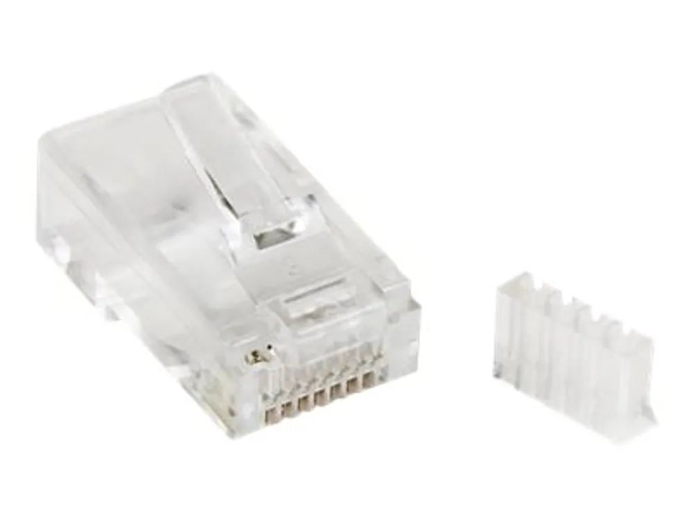 StarTech.com Cat 6 RJ45 Modular Plug for Solid Wire – 50 Pack (CRJ45C6SOL50)