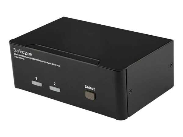 0065030839266-1 StarTech.com 2 Port Dual DisplayPort USB KVM Switch mit Audio