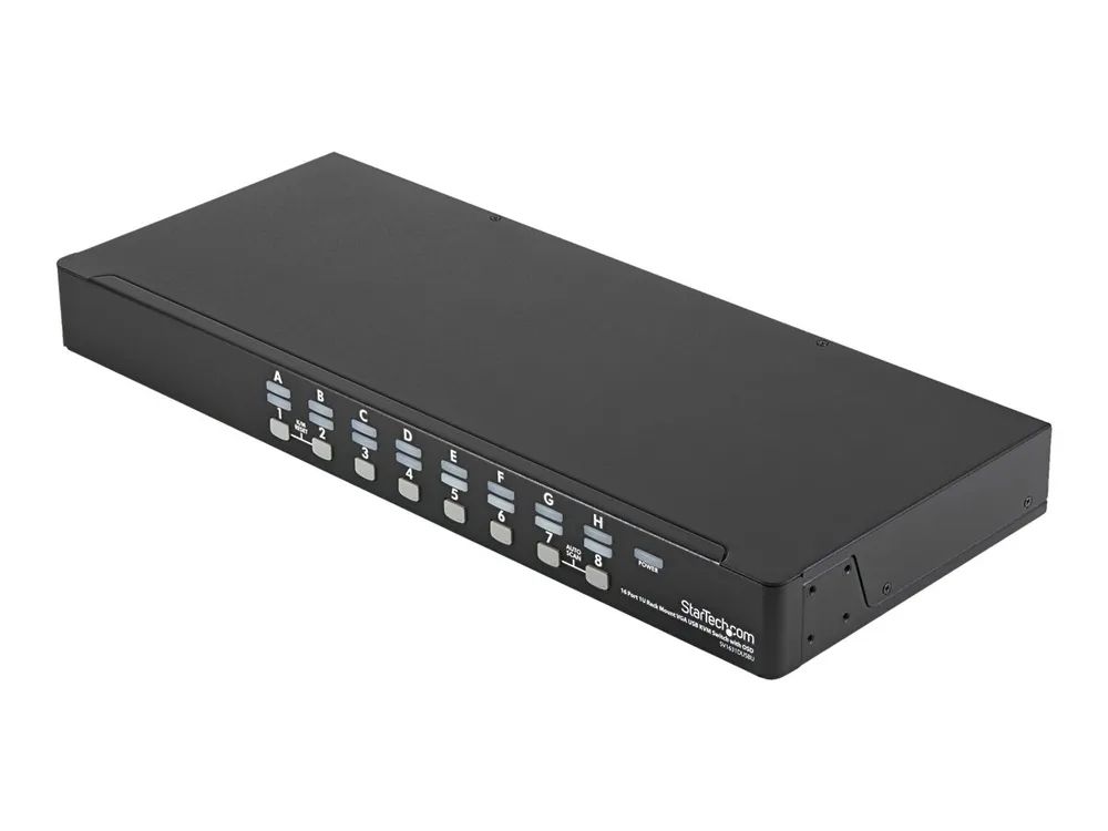 StarTech.com 16 Port 1HE USB VGA KVM Switch mit OSD zur Rack – Montage inkl. Kabeln