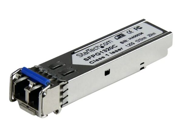 0065030846677-1 StarTech.com Cisco kompatibles Gigabit SFP Transceiver Modul SM LC – Mini – GBIC bis 20Km – Glasfaser Transceiver mit DDM 1310nm 1000Base – LH – SFP (Mini – GBIC)