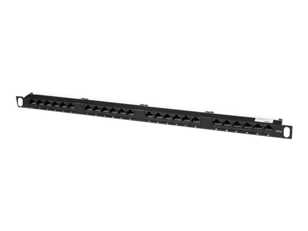 StarTech.com 24 Port 0.5U Cat5e Patch Panel – RJ45 Ethernet Rack Mount Cat 5e 110 Patch Panel – Rackmount Network Patch Panel (PANELHU24)