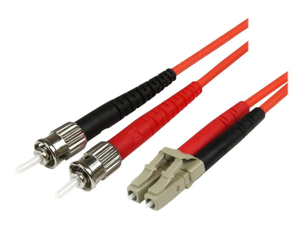 StarTech.com 1m Fiber Optic Cable – Multimode Duplex 50/125 – LSZH – LC/ST – OM2 – LC to ST Fiber Patch Cable – Patch – Kabel – ST multi – mode (M)