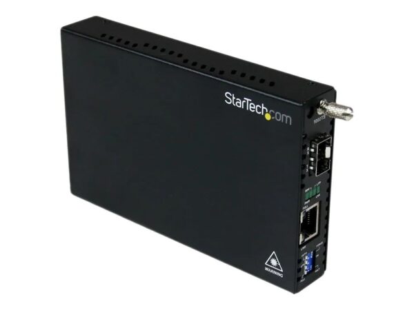 0065030852517-1 StarTech.com Gigabit Ethernet LWL / Glasfaser Medienkonverter mit SFP – 1000 Mbit/s Multimode Gigabit Ethernet Medienkonverter – Medienkonverter – 1GbE – 1000Base – SX, 100Base – LX, 1000Base – T – RJ – 45 / SFP (mini – GBIC)