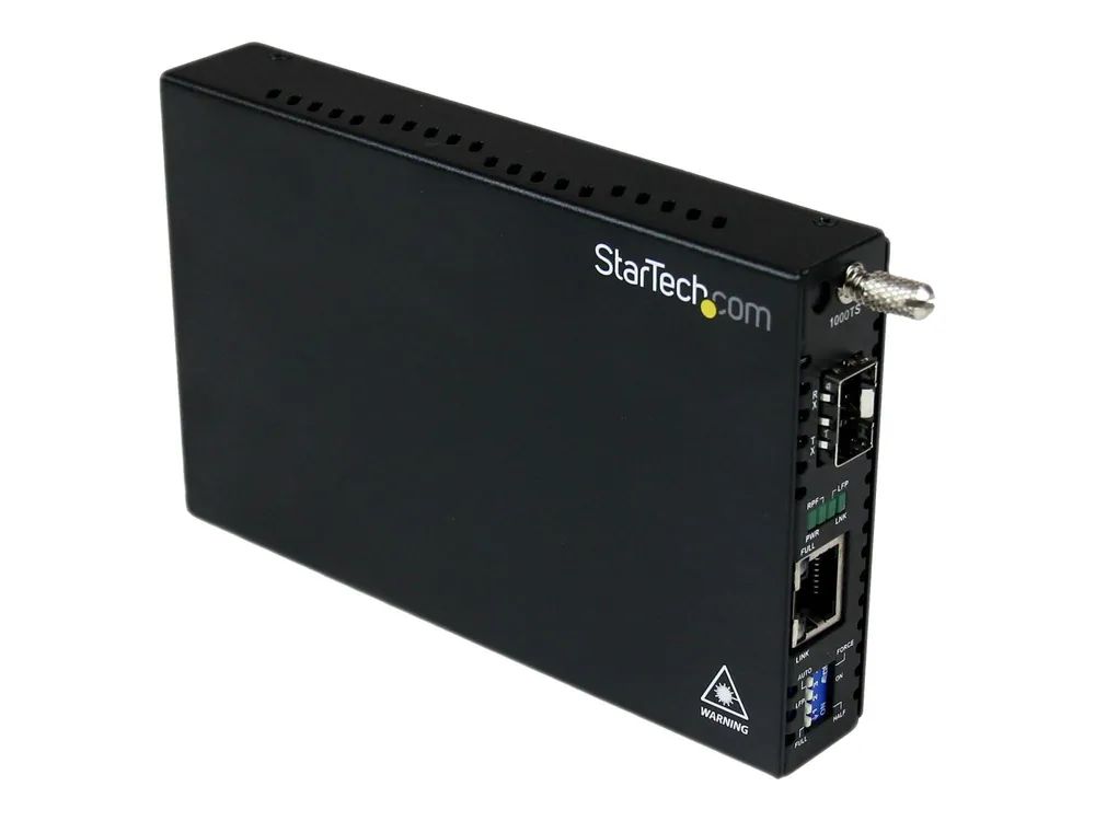 StarTech.com Gigabit Ethernet LWL / Glasfaser Medienkonverter mit SFP – 1000 Mbit/s Multimode Gigabit Ethernet Medienkonverter – Medienkonverter – 1GbE – 1000Base – SX, 100Base – LX, 1000Base – T – RJ – 45 / SFP (mini – GBIC)