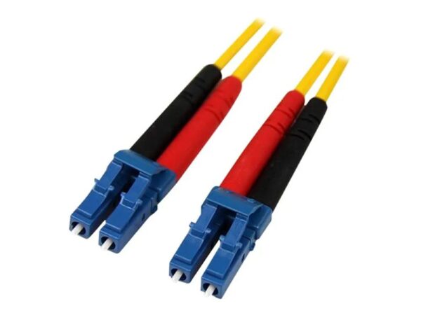 StarTech.com 4m Fiber Optic Cable – Single – Mode Duplex 9/125 – LSZH – LC/LC – OS1 – LC to LC Fiber Patch Cable (SMFIBLCLC4)
