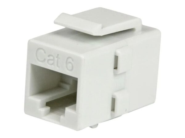 0065030855532-1 StarTech.com White Cat 6 RJ45 Keystone Jack Network Coupler F/F – RJ45 Coupler – Cat6 Coupler – F/F Cat6 Keystone Jack White Modular (C6KEYCOUPLWH)