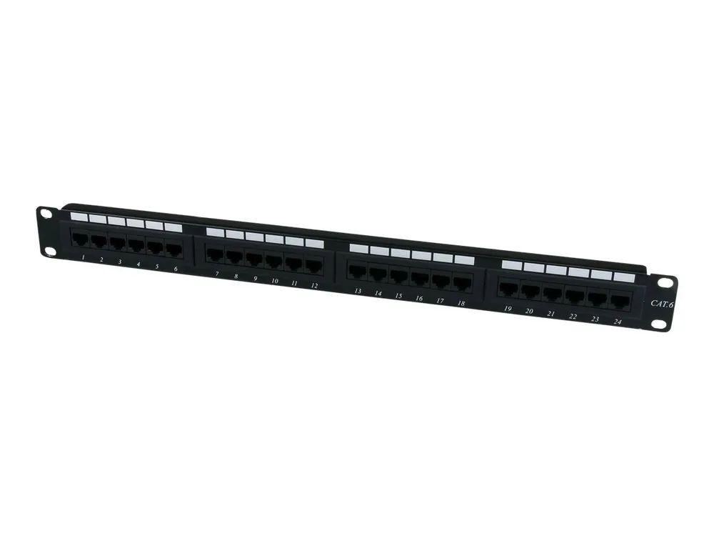 StarTech.com 24 Port 1U Rackmount Cat 6 110 Patch Panel – 24 port Network Patch Panel – RJ45 Ethernet 110 type Rack Mount Patch Panel 1U (C6PANEL24)