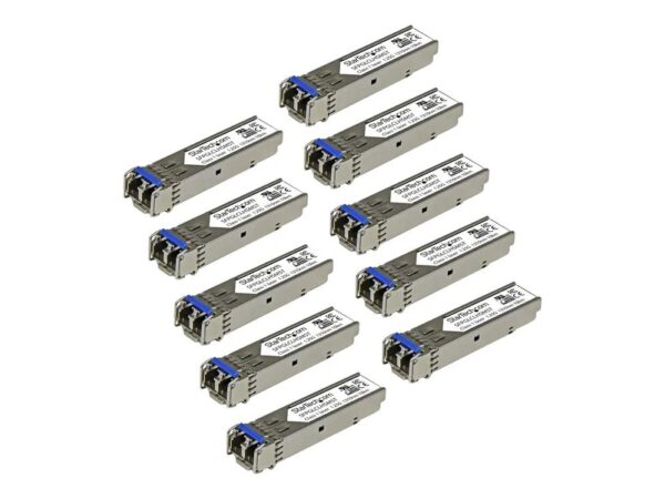 StarTech.com Gigabit LWL SFP Transceiver Modul – Cisco GLC – LH – SM kompatibel – SM/MM LC – 550m – Mini GBIC 10er Pack – 1000Base – LX/LH – SFP (Mini – GBIC)