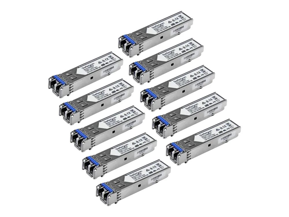 StarTech.com Gigabit LWL SFP Transceiver Modul – Cisco GLC – LH – SMD kompatibel – SM/MM LC – 10km/550m – Mini GBIC 10er Pack – 1000Base – LX/LH – SFP (Mini – GBIC)