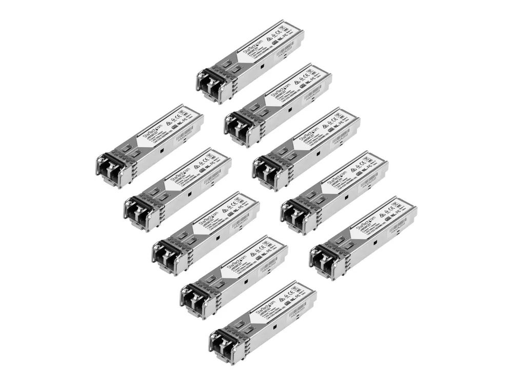 StarTech.com Gigabit LWL SFP Transceiver Modul – HP J4858C kompatibel – MM LC mit DDM – 550m – 1000Base – SX – 10er Pack – SFP (Mini – GBIC)