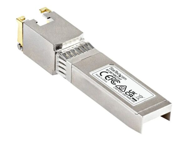 StarTech.com HP 813874 – B21 kompatibles SFP+ Transceiver Modul – 10GBase – T – MSA konform – RJ45 SFP+ Modul – 10GBase – T – 30m mit CAT6a – SFP+ – Transceiver – Modul (gleichwertig mit: HP 813874 – B21)