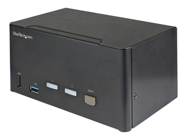 StarTech.com 2 Port DisplayPort KVM Switch – 4K 60 Hz UHD HDR – DP 1.2 KVM Umschalter mit USB 3.0 Hub mit 2 Anschlüssen (5 Gbit/s)