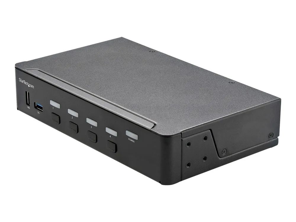StarTech.com 4 Port HDMI KVM Switch – Einzelmonitor 4K 60Hz Ultra HD HDR – HDMI 2.0 KVM Switch mit 2 Port USB 3.0 Hub (5 Gbit/s)