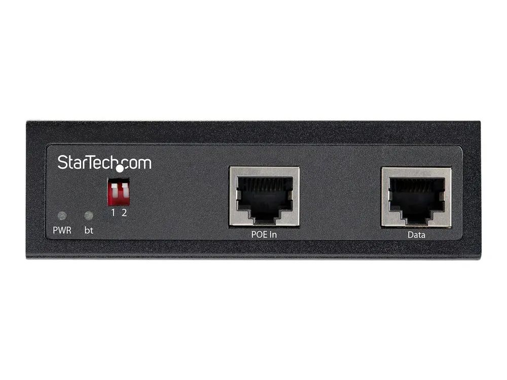 StarTech.com Industrieller Gigabit PoE Splitter – 90W Hochgeschwindigkeits Power – over – Ethernet PoE+++ Splitter – 12 – 48V DC – PoE – Splitter (DIN – Schienenmontage möglich)