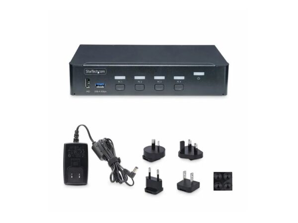 StarTech.com 4 – Port DisplayPort KVM Switch, 4K 60Hz, TAA Compliant