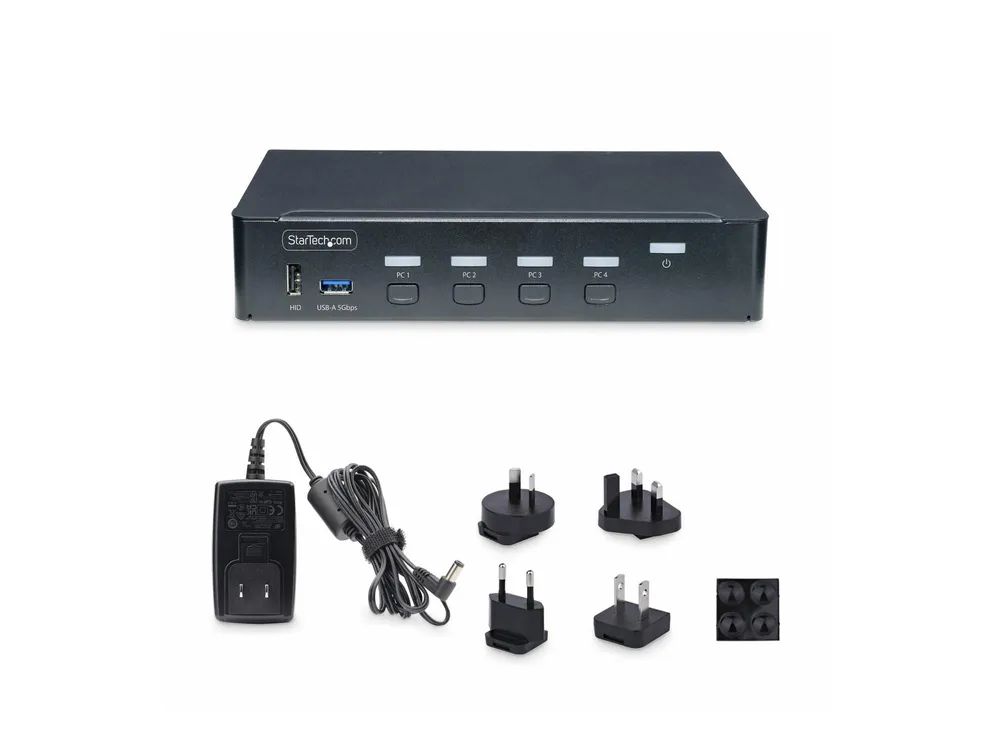 StarTech.com 4 – Port DisplayPort KVM Switch, 4K 60Hz, TAA Compliant