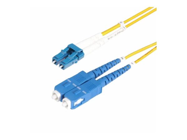 StarTech.com 10m (30ft) LC to SC (UPC) OS2 Single Mode Duplex Fiber Optic Cable, 9/125µm, laser Optimized, 10G, Bend Insensitive, Low Insertion Loss – LSZH Fiber Patch Cord (SMLCSC – OS2 – 10M)