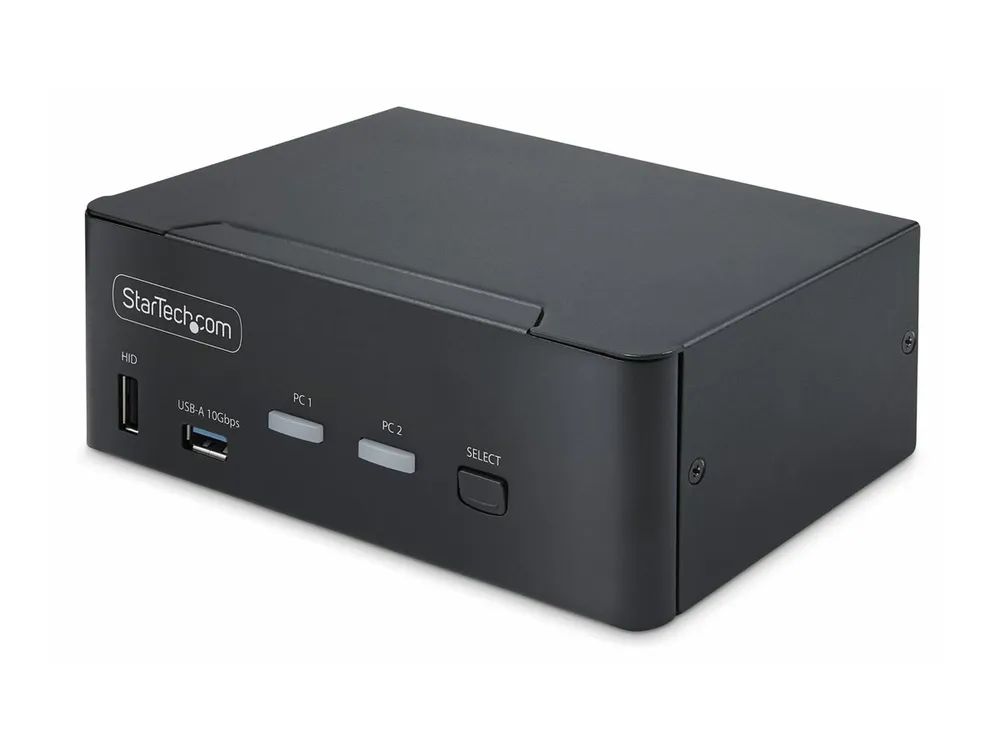 StarTech.com 2 – Port Dual – Monitor DisplayPort KVM Switch, 8K 60Hz / 4K 144Hz, DP 1.4, 2x USB 10Gbps Ports, 4x USB HID Ports, Hotkey Switching, TAA Compliant