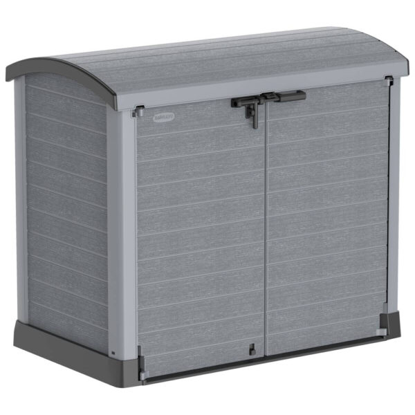 VCM Mülltonnenbox 2er StoreAway grau Kunststoff B/H/L: ca. 145x125x83 cm