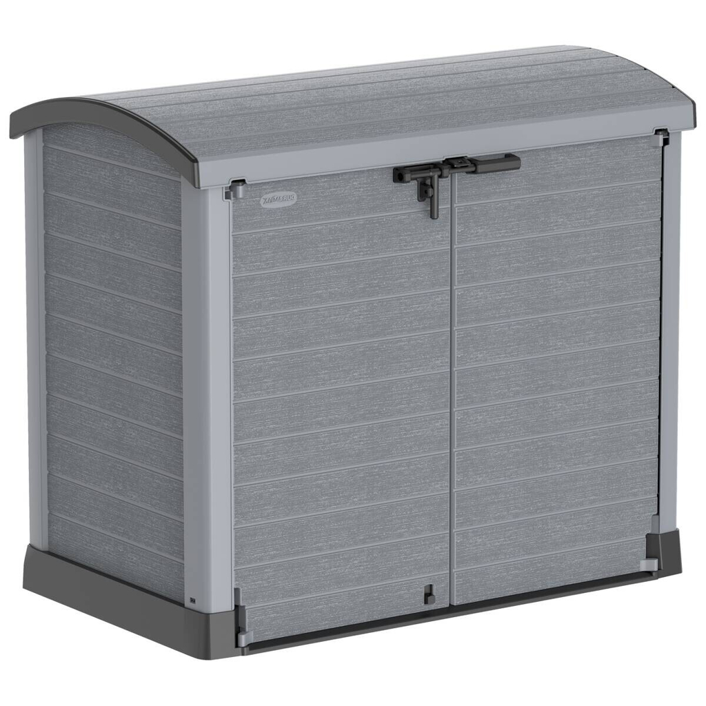 VCM Mülltonnenbox 2er StoreAway grau Kunststoff B/H/L: ca. 145x125x83 cm