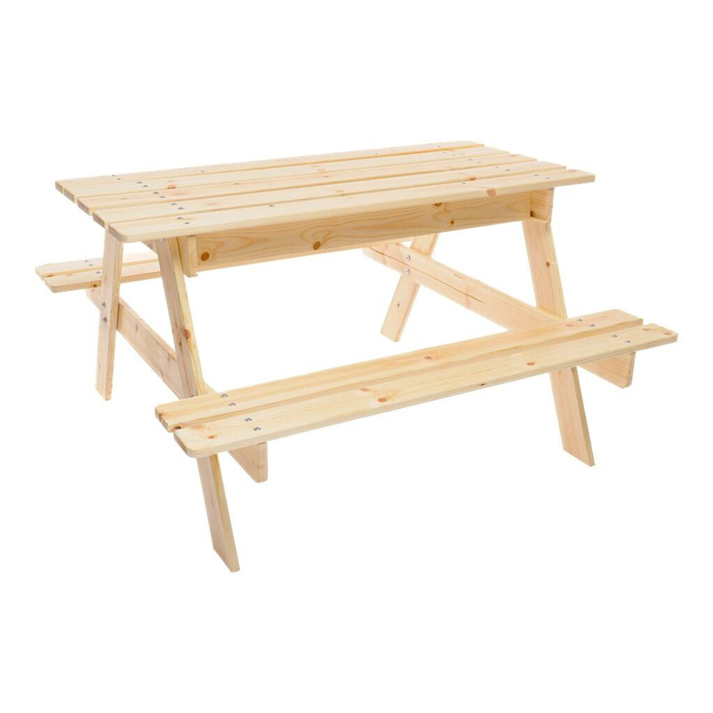 Timbela Kindersitzgarnitur M010 natur Holz B/H/L: ca. 90x50x90 cm