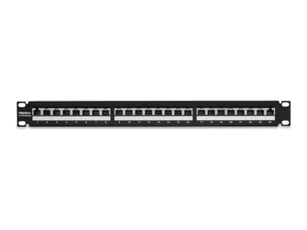 TRENDnet TC – P24C6AS – Patch Panel – CAT 6a – RJ – 45 X 24