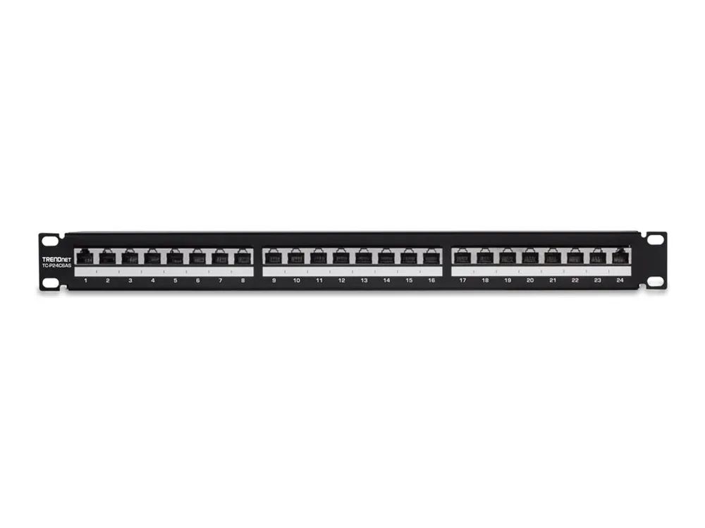 TRENDnet TC – P24C6AS – Patch Panel – CAT 6a – RJ – 45 X 24
