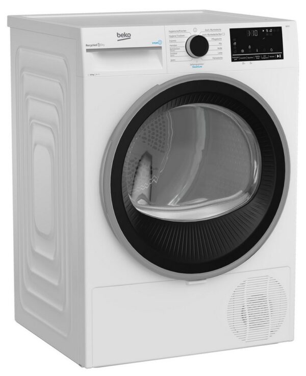 Beko Wärmepumpentrockner B3T442491, Dampffunktion, Aquawave, Silent-Programm