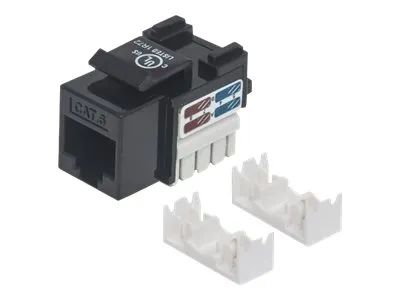 Intellinet Cat6 Modularbuchse, UTP, keystone Jack, schwarz, benötigt LSA – Auflegewerkzeug