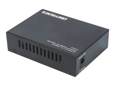 Intellinet 10GBase – T to 10GBase – R Media Converter, 1 x 10 GB SFP+ Slot, 1 x 10GB RJ45 Port