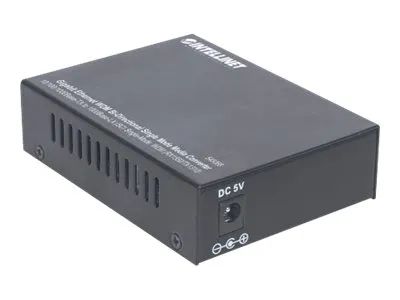 0766623545068-1 Intellinet Gigabit Ethernet WDM Bi – Directional Single Mode Media Converter, 10/100/1000Base – Tx to 1000Base – Lx (SC)