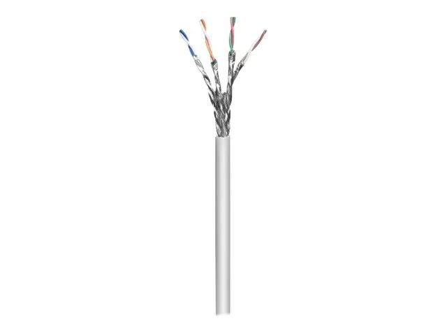 Intellinet Network Bulk Cat6a Cable, 23 AWG, Solid Wire, 100m, Grey, Copper, S/FTP, LSZH, CPR – Dca Rated, Box