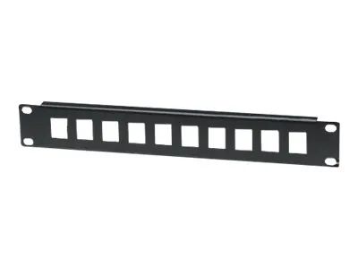 Intellinet 10 – Port Patchpanel, unbestückt, 10″, 1 HE, schwarz – Blindabdeckung – Rack montierbar – Schwarz, RAL 9005 – 1U – 25.4 cm (10″)