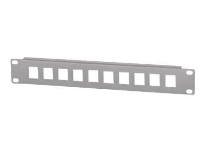 Intellinet 10 – Port Patchpanel, unbestückt, 10″, 1 HE, grau – Patchpanel (Blindblech)