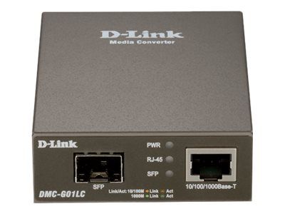 D – Link DMC G01LC – Medienkonverter – GigE – 10Base – T, 1000Base – LX, 1000Base – SX, 1000Base – ZX, 100Base – FX, 100Base – TX, 1000Base – T – RJ – 45 / SFP (mini – GBIC)