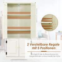 0794094542408-4 COSTWAY Mehrzweckschrank Vintage, Flurschrank mit verstellbarem Regal