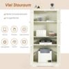 0794094542408-5 COSTWAY Mehrzweckschrank Vintage, Flurschrank mit verstellbarem Regal