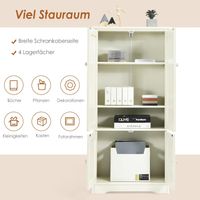 0794094542408-5 COSTWAY Mehrzweckschrank Vintage, Flurschrank mit verstellbarem Regal