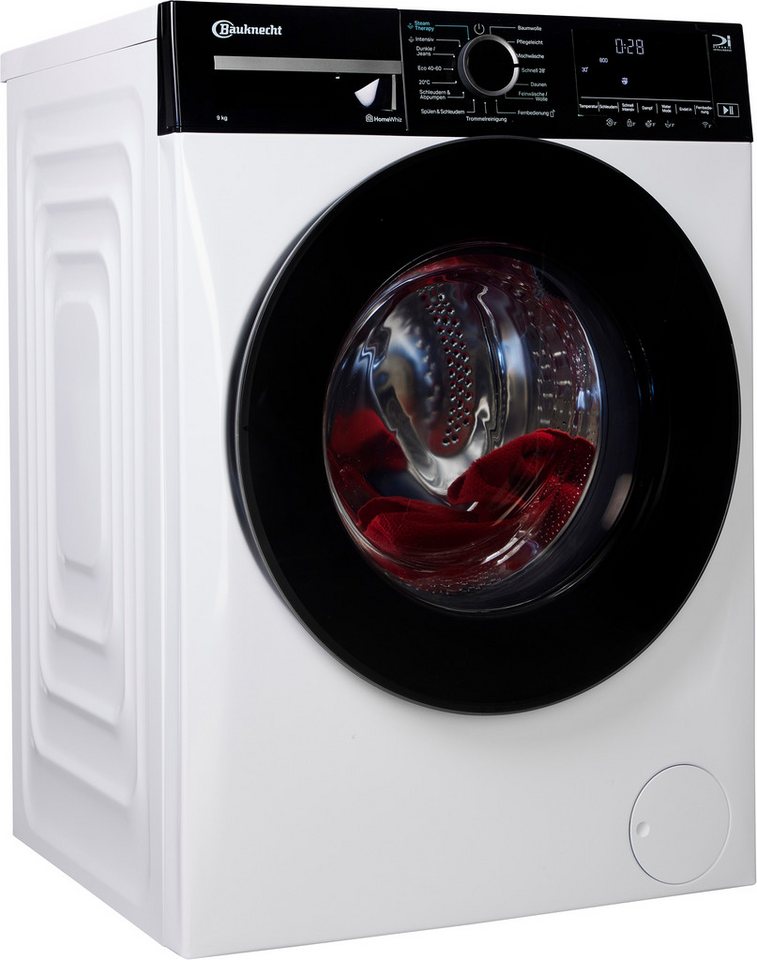 BAUKNECHT Waschmaschine B WM Smart Eco 9A, 9 kg, 1400 U/min, AdaptiveWash – Intelligente Adaption der Waschprogramme