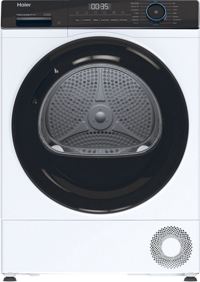 Haier Wärmepumpentrockner I-PRO 3 HD91-A3939E, 9 kg, Extra Hygiene-Funktion, i-Refresh-Dampfprogramm